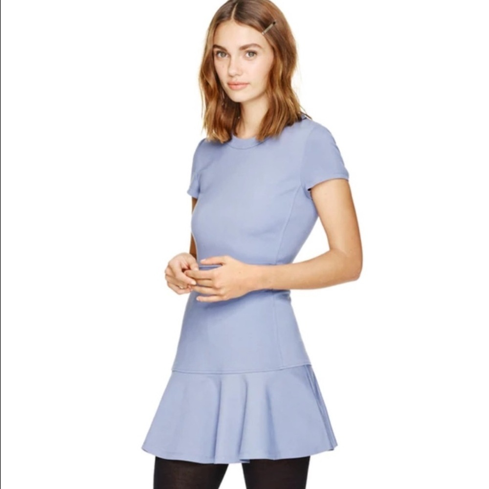 Sunday Best Stross Peplum Blue Mini Dress